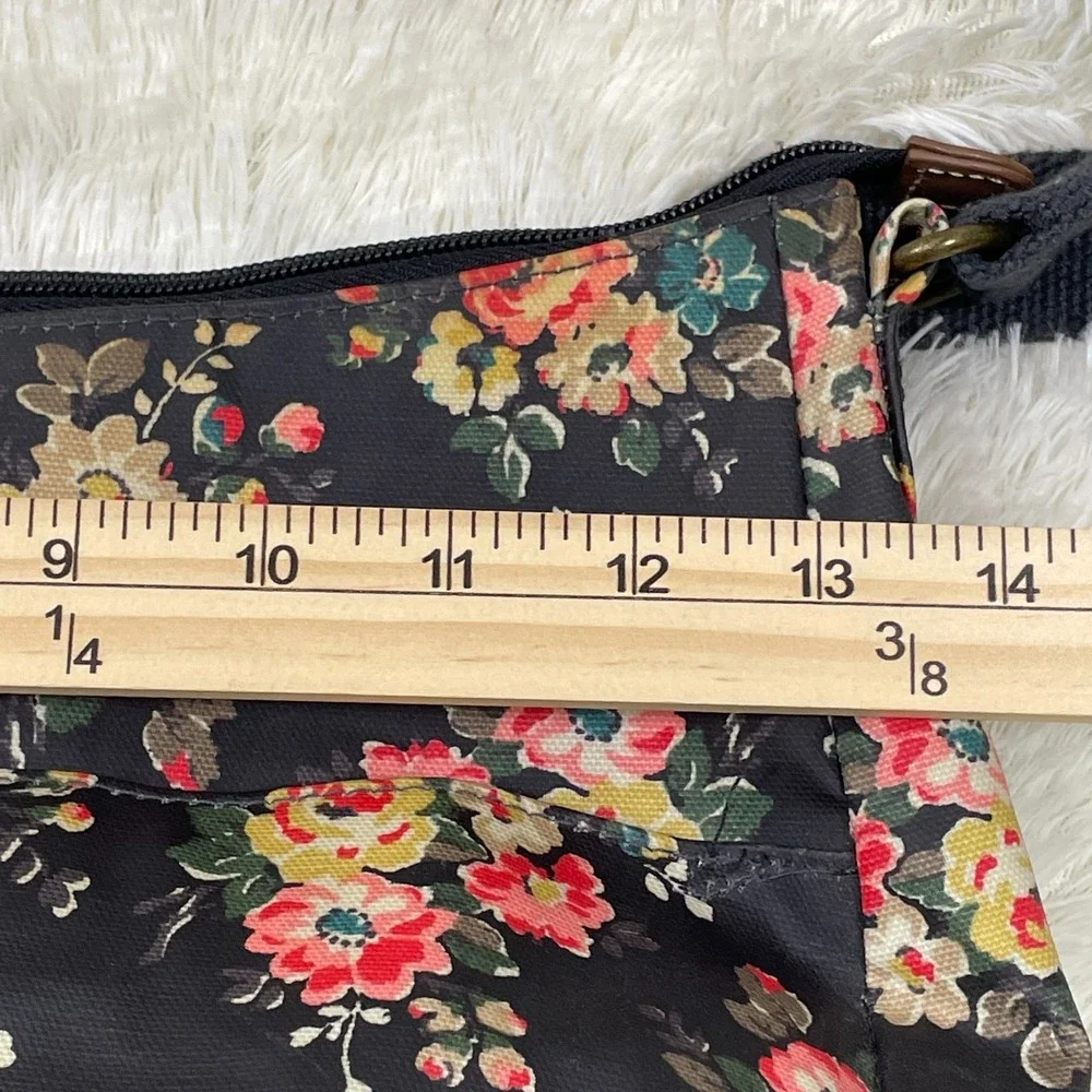 Cath Kidston Floral Crossbody Bag PVC Coated Cotton Adjustable Strap Messenger‎